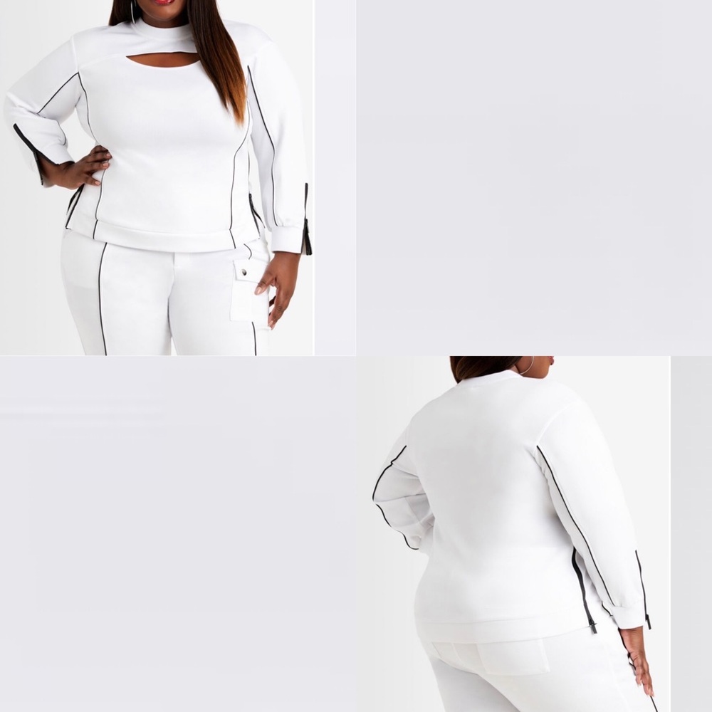 Cutout Zip Detail Style Top - Picture 9 of 12